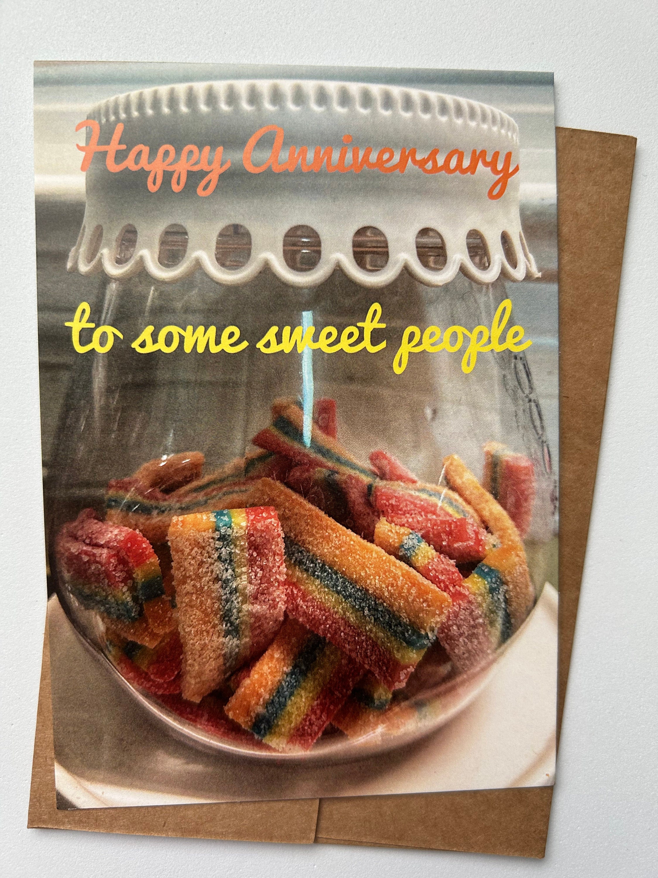 Marriage is sweet! Congratulate your friends on another sweet year!