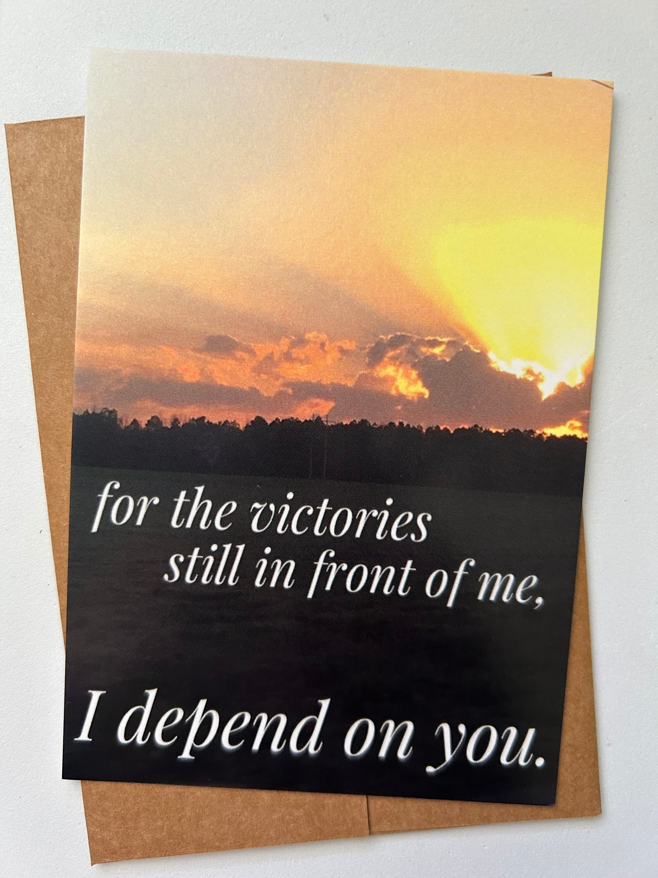 Tomorrow is a new day with new blessings. This card is a nice way to let someone know they have blessings on the way.