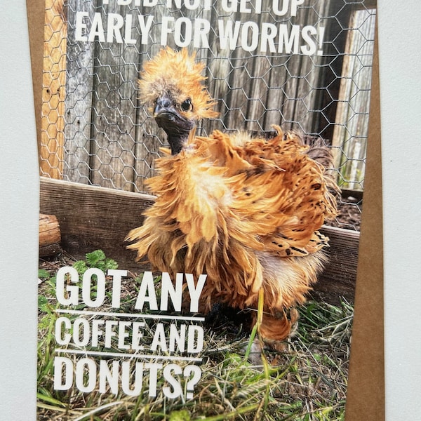For the coffee lover in your life. This cute card will bring a laugh for sure!
