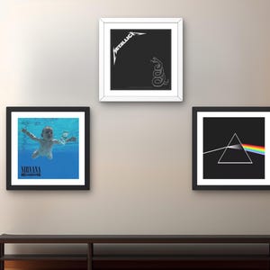 Set Of 3 Custom Album Cover Posters, Choose Your Album, Custom Framed Album Cover, Personalized Gift, Custom Music Gifts