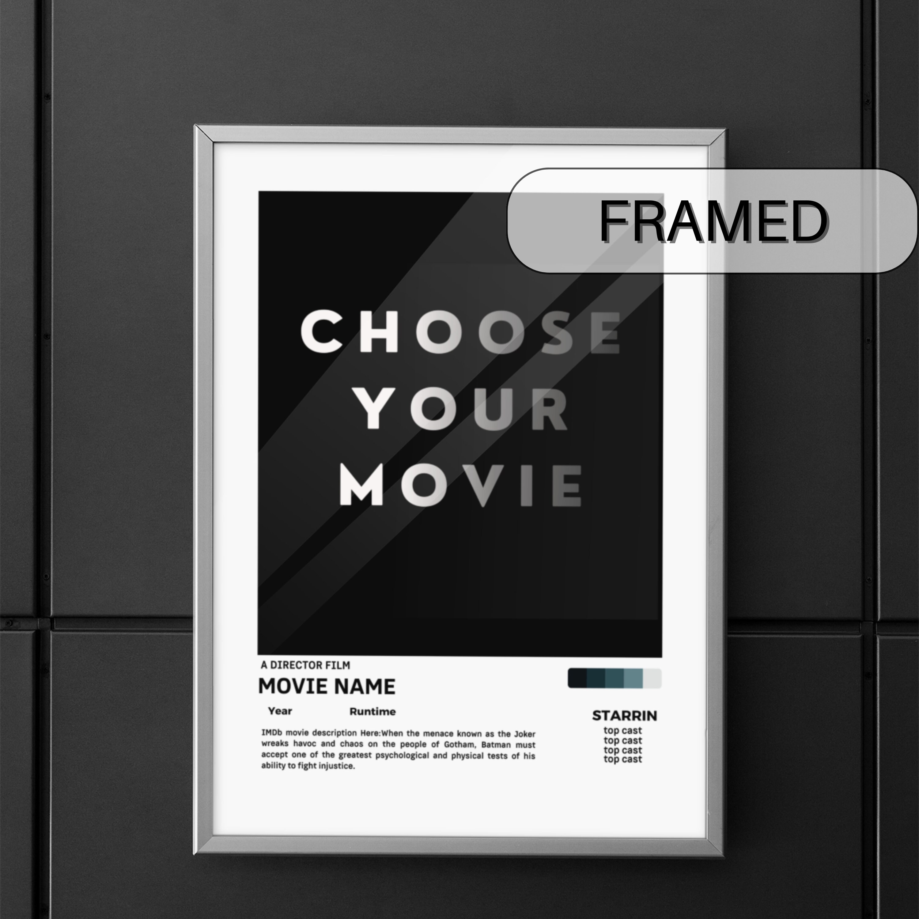 Personalized Movie Posters, Custom Movie Wall Art, Movie Posters