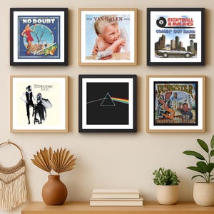 Benutzerdefinierte Albumcover-Wandkunst, Set aus 6 Albumcover-Postern, Personalisiertes Geschenk, Musikwandkunst.