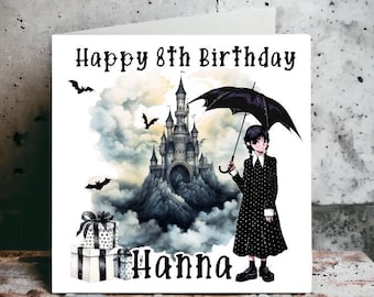 Tarjeta de cumpleaños personalizada para miércoles: Añade nombre y edad.