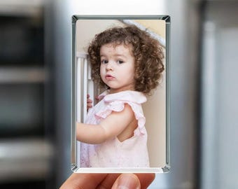 Personalised Photo Fridge Magnet, Jumbo Acrylic Keepsake (90x60mm)