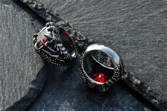 Red Eye Dragon Claw Ring for Men - Dango Jewelry & Body Essentials Store  Pakistan