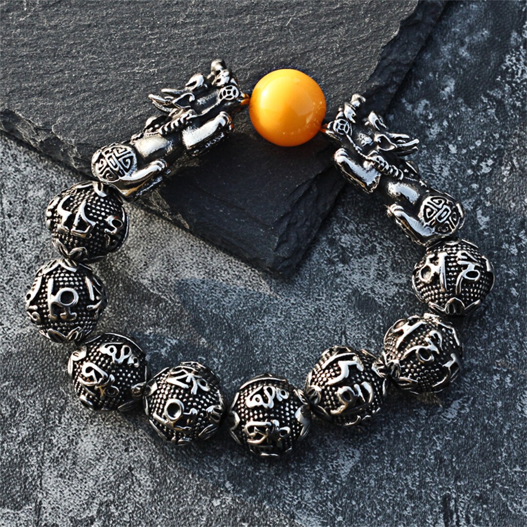 Double Dragon Bracelet,handmade Dragon Chain Bracelet,men's Accessories