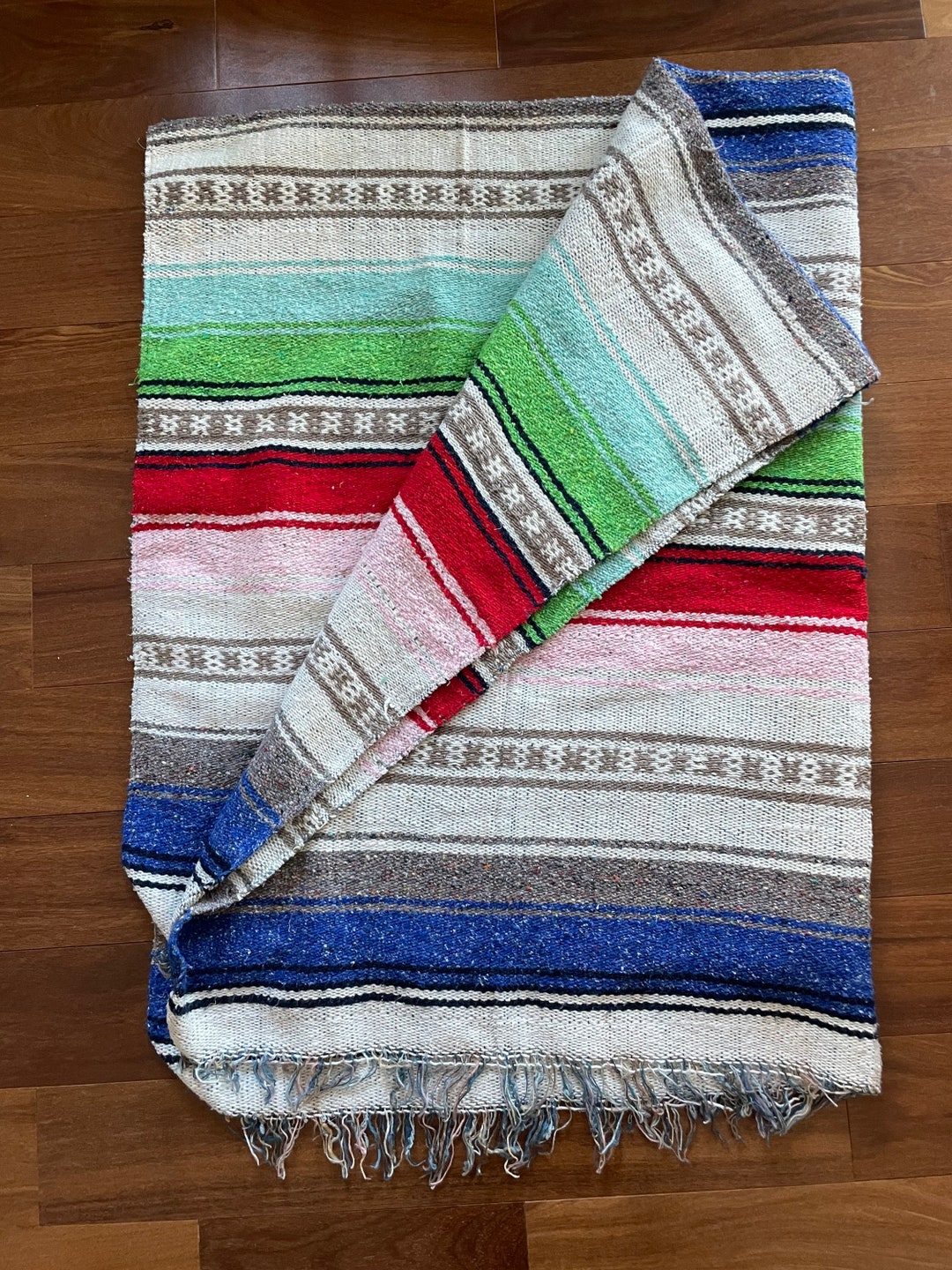 Multi Colored Hand Made Throw - Etsy