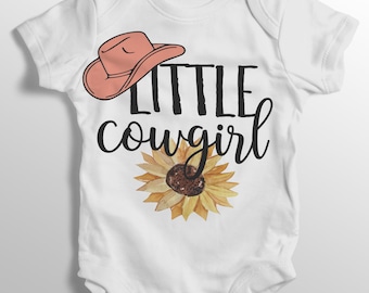 Little Cowgirl Country Music bodysuit, Newborn baby grows, Baby rompers, Personalised baby vest, Baby Country Music gift, Newborn gifts