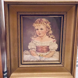 Vintage Girl Portrait Framed Art Print Gallery Wall