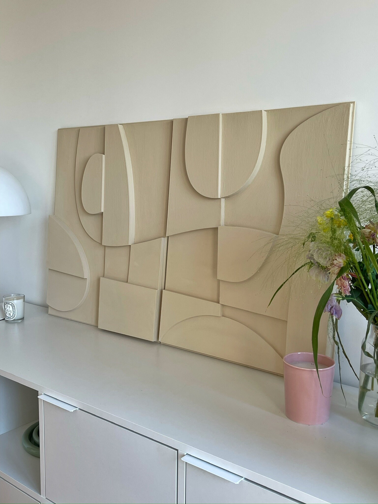 Tableau Décoratif Kumiko Art Japonais Bois Cadre Fait Main Cadeau Noël