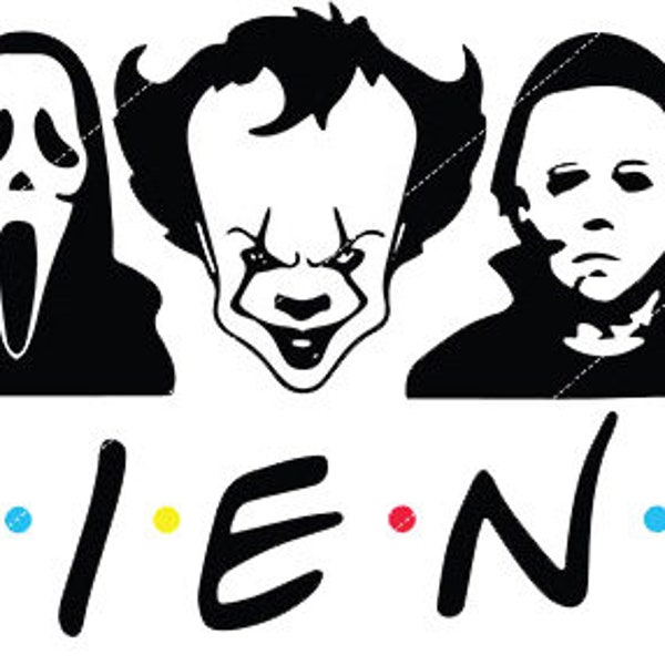 Horror Characters PNG, Movie Killers, Horror Movie PNG, Halloween Horror Png, Horror Friends PNG, Scream, The Scary Bunch