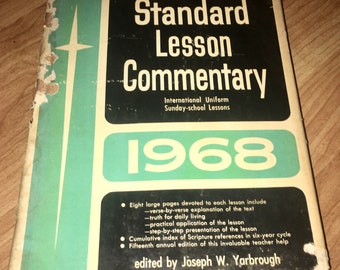 Vintage - “Standard Lesson Commentary 1968: International Uniform Sunday-School Lessons” - {15th Annual Vol./Hardcover/Standard Publishing}