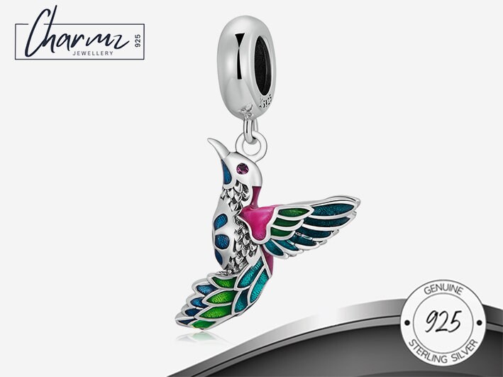 Pandora 925 Sterling Silver Hummingbird Dangle Charm