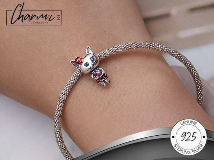 Braccialetto E Collana Gatto Per Ragazze - Acciaio Inox, Design Cartoon, Regalo Personalizzato - Foto 9