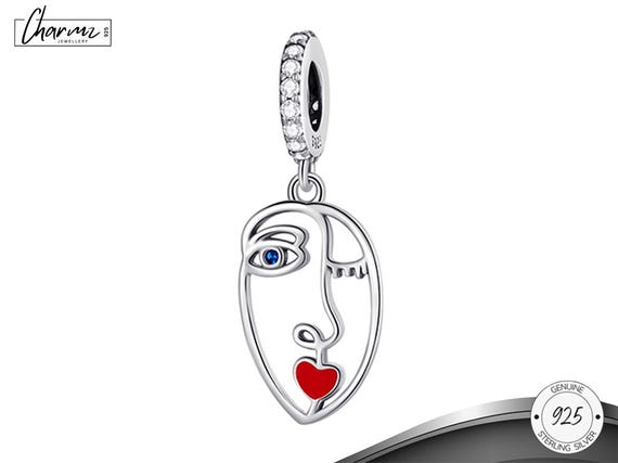 Sterling Silver Face Outline Picasso Sterling Silver Face Outline Picasso