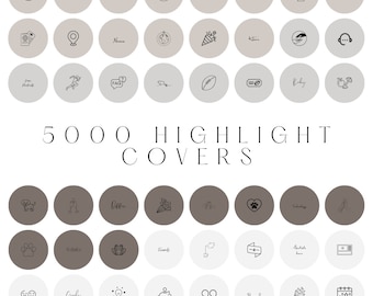 5000+ Instagram Highlight Covers & Iconen in 4 kleuren - Perfect voor gezondheid, sport, liefde, dieren, zaken, zelfzorg en meer!