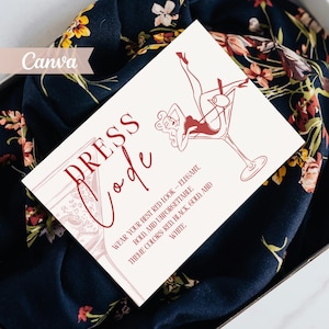 Dress Code Birthday Party Invitation Inserts - Etsy
