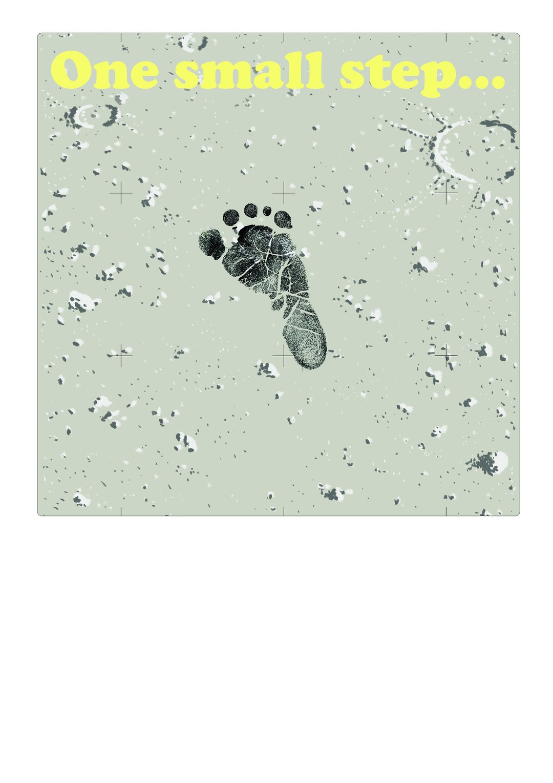 One Small Step Baby Footprint Keepsake Art Download Moon Moonwalk Lunar ...