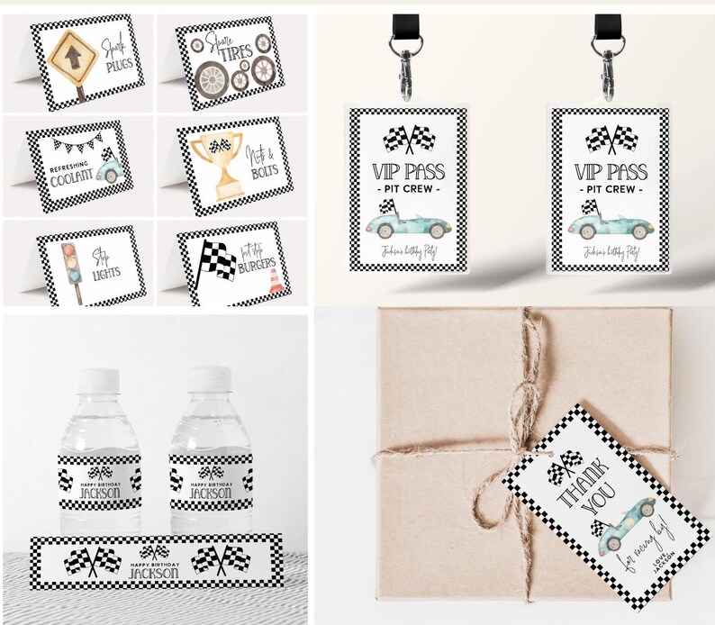 race car birthday bundle, first birthday, 1st birthday Fast one race car bundle, race car decor, Fast one birthday invitation, race car birthday invite