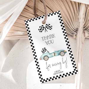 race car birthday welcome sign, race car birthday decor, racecar birthday, racecar welcome poster, race car thank you tags, gift tag