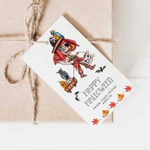Editable Halloween Favor Tags, Halloween Perzonalized tags, Gift tags, Trick Or Treat Favor Tags, School Classroom gift labels, printable