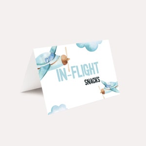 Tente alimentaire modifiable, cartes de table, étiquettes de cartes, décor de fête d’anniversaire, invitation à la fête d’anniversaire Aircraft Boy, corjl, TÉLÉCHARGEMENT INSTANTANÉ
