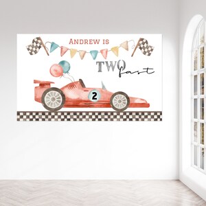 Race Car Birthday invitation backdrop, Two Fast Birthday, second birthday, boy, Editable birthday template, printable,  INSTANT DOWNLOAD