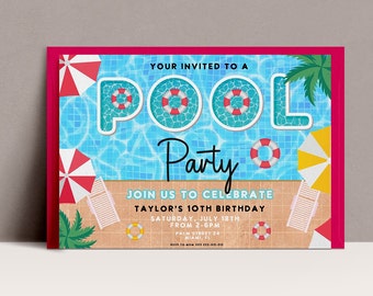 Einladung zur Pool Party: Splish Splash Summer Invite (Digitaler Download)