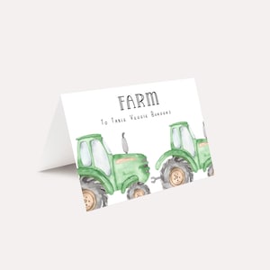 Green Tractor food tent labels, Party food tent, tractor food labels, Tractor Birthay, printable food tent, boy birthday party, download