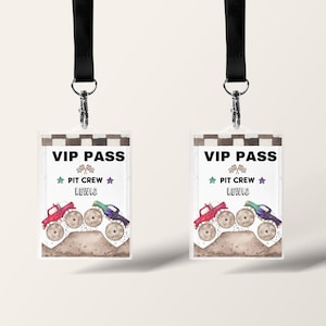 Monster Truck Birthday VIP pass, Any Age, pit crew, boy birthday, Monster Truck Bash Invite, DIY kids birthday, Editable, printable, instant