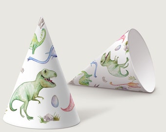 Sombreros de dinosaurio para fiesta: Decoración DIY para cumpleaños de dinosaurios (DESCARGA INSTANTÁNEA)