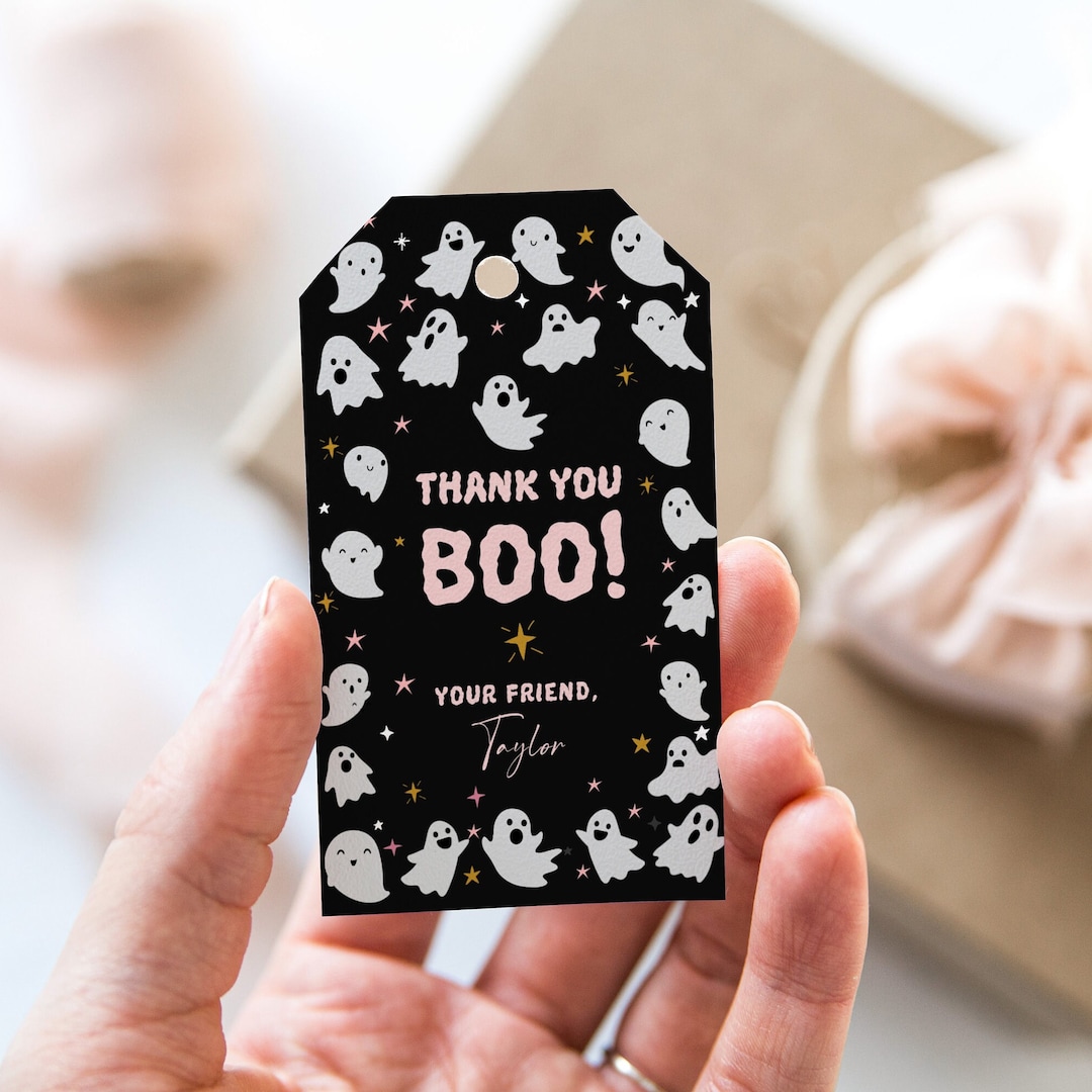 Halloween Birthday Thank You Tag, Spooky One Birthday, First Birthday ...