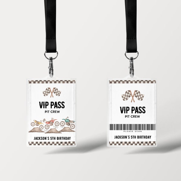 Dirt Bike Birthday VIP Crew pass,  any age,  motorcycle Invite, Dirt bike invite,  birthday, vip pass, template, printable, INSTANT DOWNLOAD