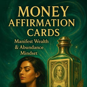 お金のアファメーションカード | 富の実現（印刷可能） | 豊かさのマインドセットジャーナル | 引き寄せの法則 | お金を早く引き寄せる | 富のエネルギー PDF