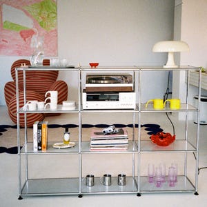 Modular Shelf by Fritz Haller for USM Haller, Swiss Modern Design, Vintage Steel Storage