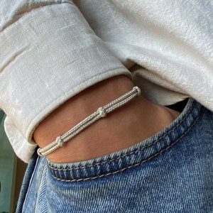 Hand Braided Bracelet ๑ Vikings Bracelet ๑ 999 Silver Bracelet For Men ๑ Oxidized Silver Bracelet ๑ Woven Bracelet ๑ Gift For Father