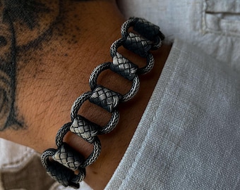 Thin Bracelet For Men ๑ Handmade Braided Bracelet ๑ Men's Chain Bracelet ๑ 999 Silver Bracelet ๑ Elegant Man Jewelry ๑ Boyfriend Bracelet