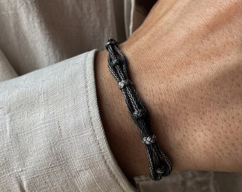 Handmade 999 Silver Braided Bracelet: Celtic Woven Knot