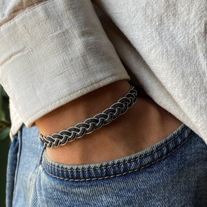 Geflochtenes Armband ๑ 999er Dickes Silber Armband ๑ gedrehtes Armband ๑ Handgemachtes Armband ๑ Wikinger Liebhaber Geschenk ๑ Eleganter Freund Geschenk