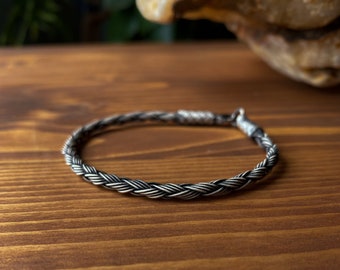 Handmade 999 Silver Braided Bracelet: Handmade Woven Jewelry
