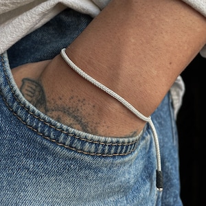 Handmade 999 Silver Braided Bracelet: Unisex Woven Jewelry
