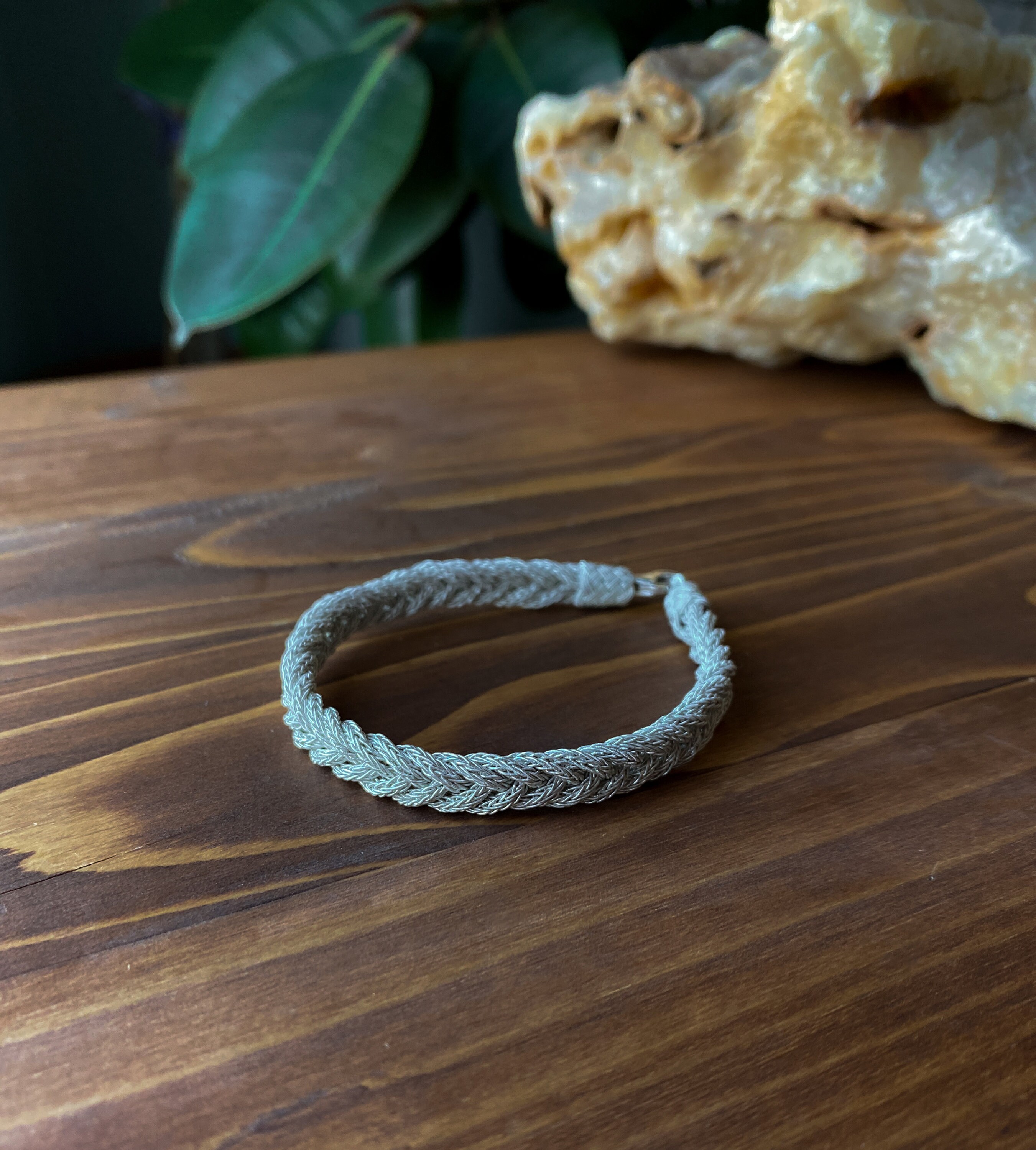 Handmade Celtic 999 Solid Silver Braided Bracelet – Viking Woven Cuff, Oxidized Finish, 8 Inch Unisex - View #6