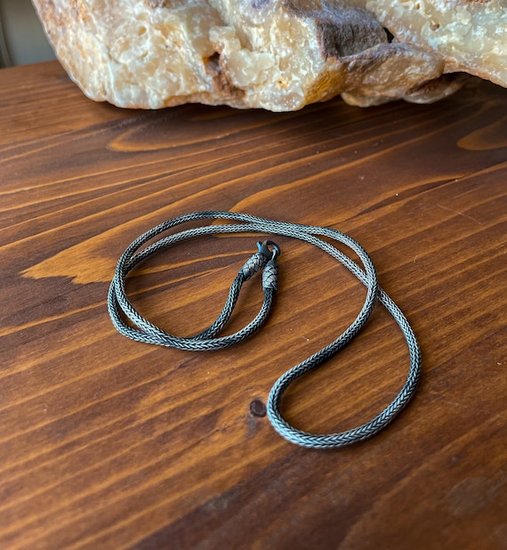 Hand Braided Necklace ๑ 3-5 mm Necklace ๑ Dad Chain Necklace ๑ Vikings Necklace ๑ Unisex 999 Silver Chain