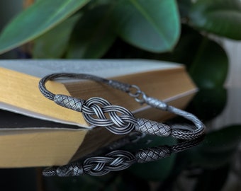 Hand Braided Bracelet ๑ 999 Silver Love Kinitted Bracelet ๑ Vikings Bracelet ๑ Celtic Bracelet ๑ Woven Bracelet ๑ Gift For Father