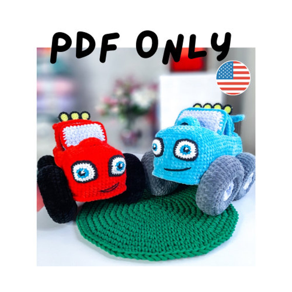 Crochet Pattern PDF Plush Toy Car Jeep Baby Crochet Pattern Etsy