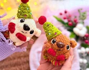 Crochet Plush Christmas Teddy Bear Amigurumi Pattern (PDF Pattern)