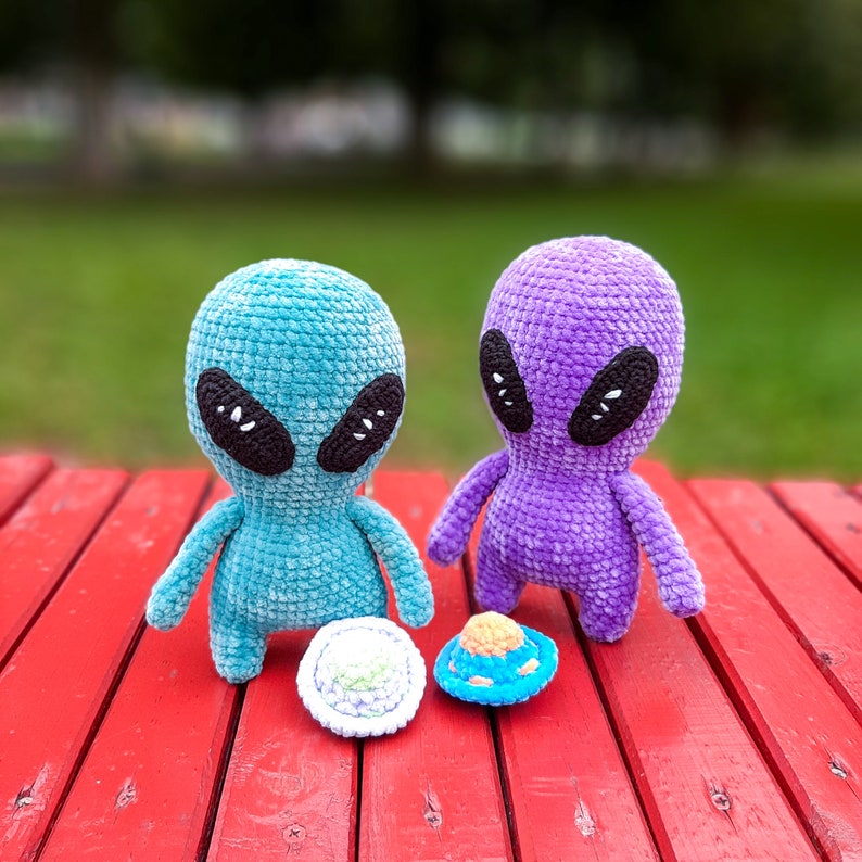 Crochet plush alien pattern, cute crochet toy pattern, crochet amigurumi pattern image 9