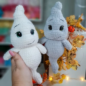 Halloween Crochet Ghost Plush Pattern, Easy Amigurumi (PDF Pattern)