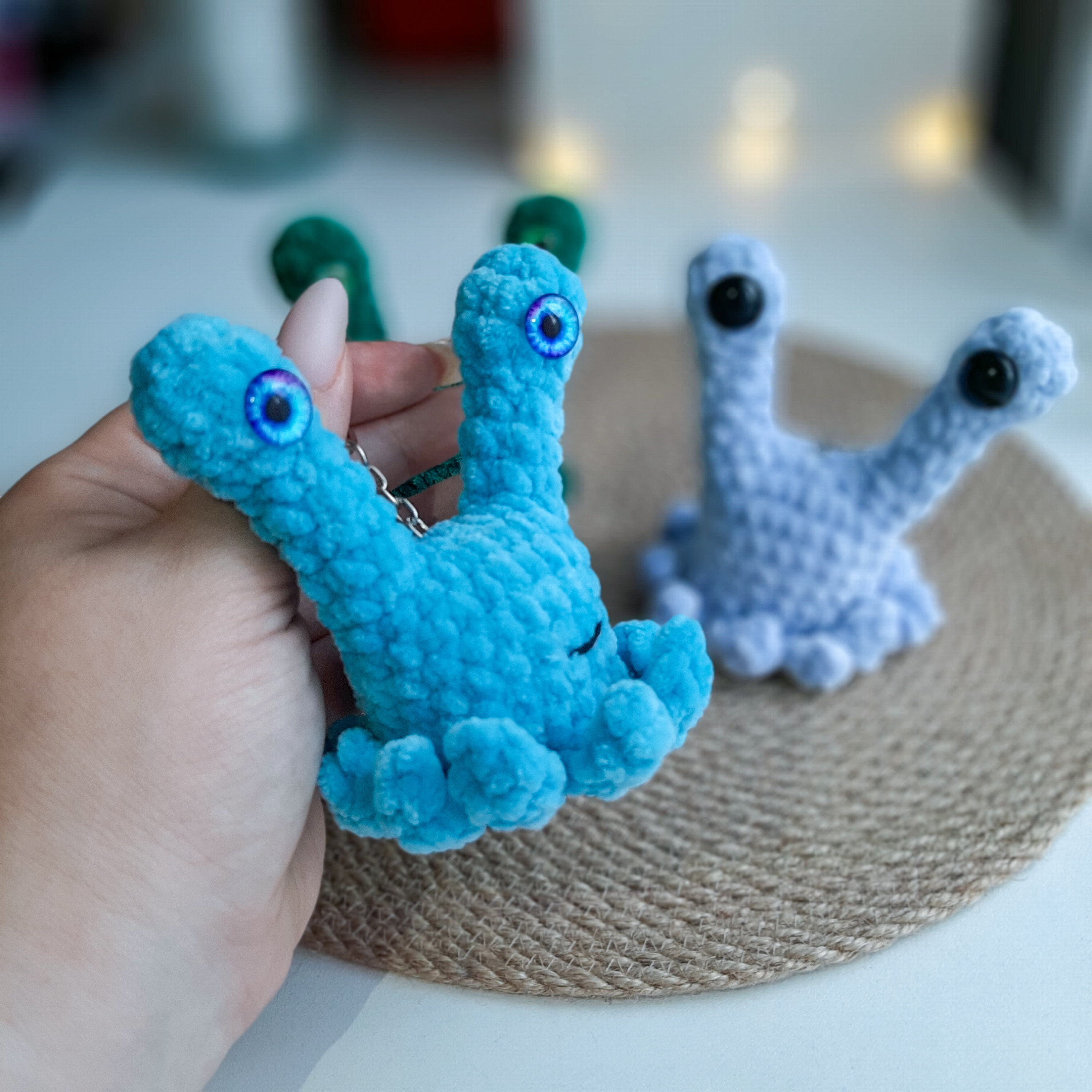 Slug Keychain Module Crochet Alien Slug Keychain Pattern: Plush Amigurumi (PDF Pattern) - Etsy