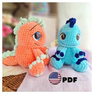 Crochet plush cute dinosaur pattern – plushie dino crochet pattern amigurumi